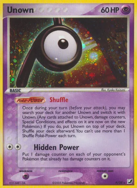 Zarbi, carte Pokémon EXU P — extension EX Forces Cachées Collection Zarbi