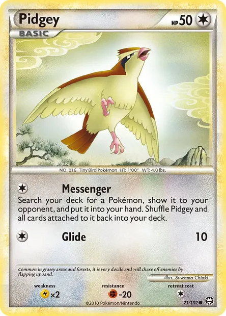 Pidgey, Pokémon card TM 71 — Triumphant set