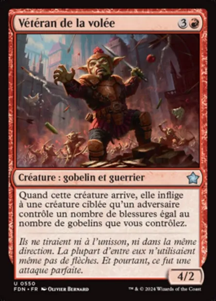 Vétéran de la volée, carte Magic FDN 550 — extension Foundations