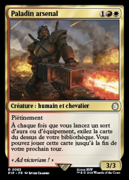 Paladin arsenal, carte Magic PIP 93 — extension Fallout