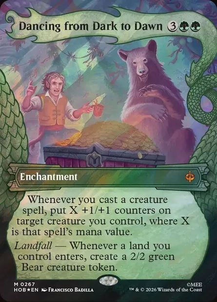 Dancing from Dark to Dawn, Magic card HOB 267 — The Hobbit set