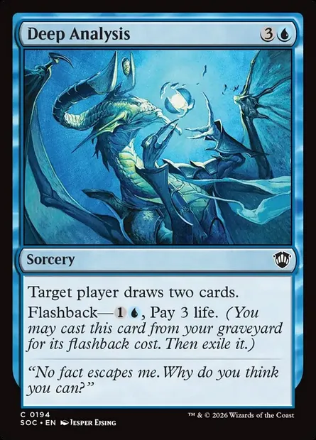 Deep Analysis, Magic card SOC 194 — Secrets of Strixhaven Commander set