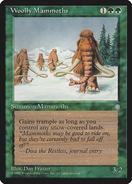 Woolly Mammoths, Magic card ICE 278 — Ice Age set