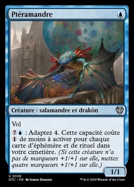 Ptéramandre, carte Magic OTC 109 — extension Outlaws of Thunder Junction Commander