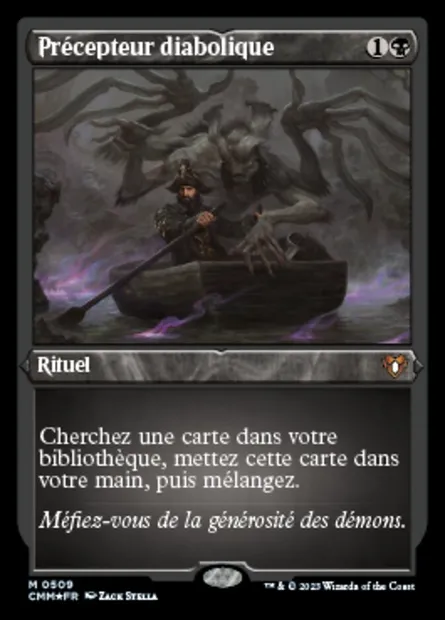 Précepteur diabolique, carte Magic CMM 509 — extension Commander Masters