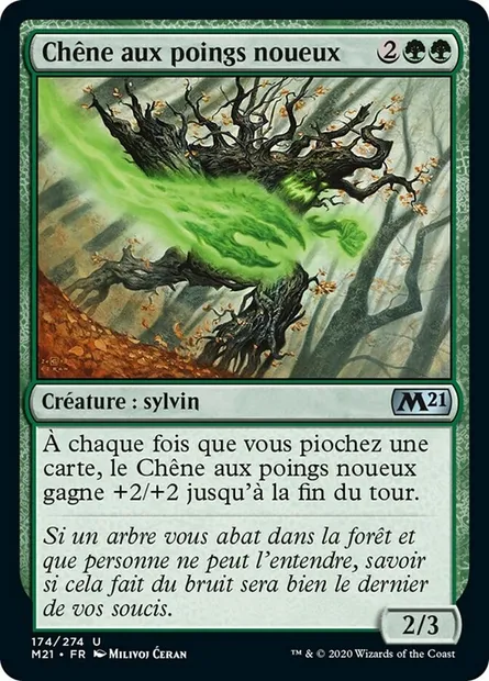 Chêne aux poings noueux, carte Magic M21 174 — extension Core Set 2021
