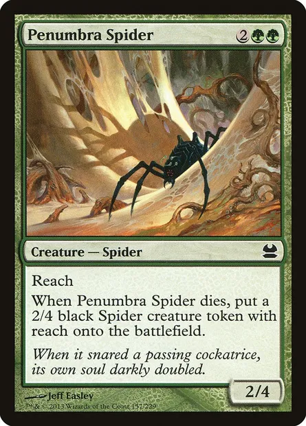 Penumbra Spider, Magic card MMA 157 — Modern Masters set