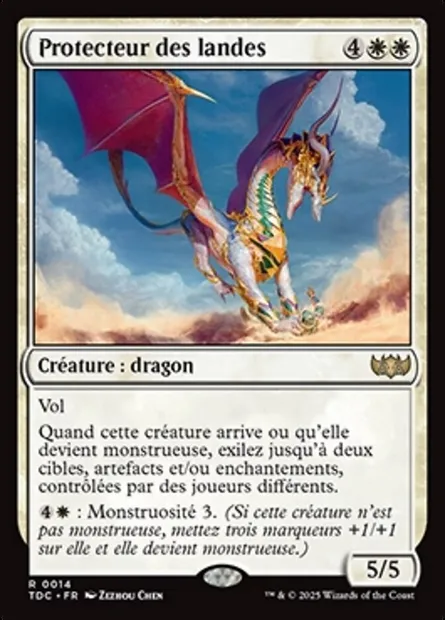 Protecteur des landes, carte Magic TDC 14 — extension Tarkir: Dragonstorm Commander
