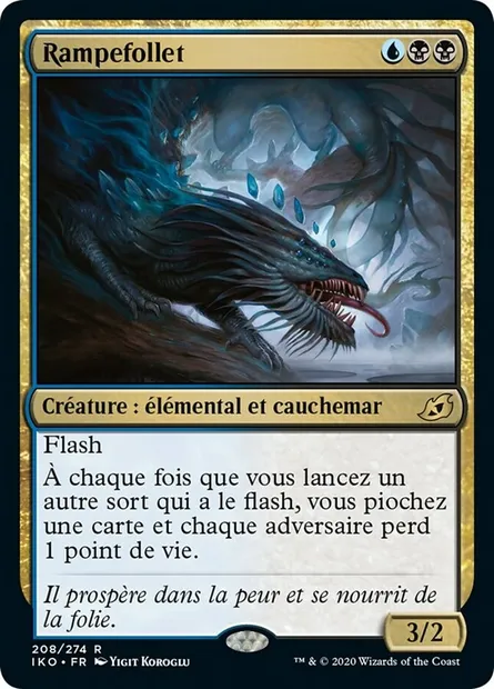 Rampefollet, carte Magic IKO 208 — extension Ikoria: Lair of Behemoths