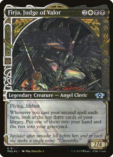 Firja, Judge of Valor, Magic card MUL 170 — Multiverse Legends set