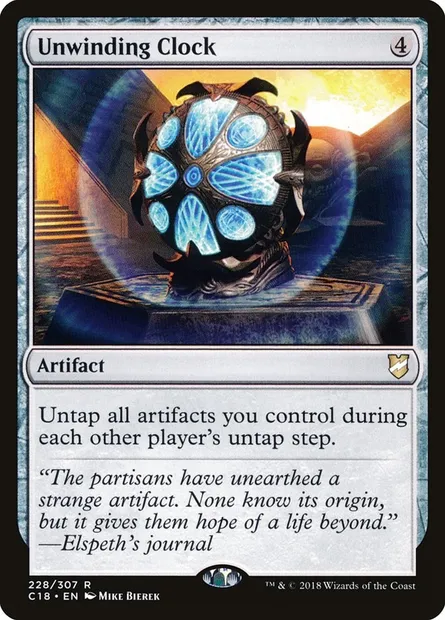 Unwinding Clock, Magic card C18 228 — Commander 2018 set