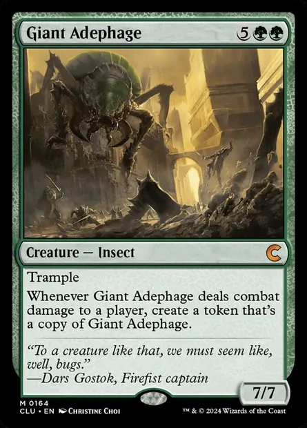 Giant Adephage, Magic card CLU 164 — Ravnica: Clue Edition set