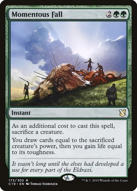Momentous Fall, Magic card C19 173 — Commander 2019 set