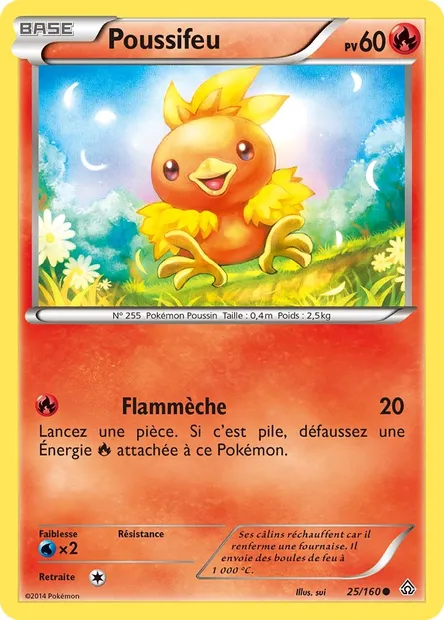 Poussifeu, carte Pokémon PRC 25 — extension Primo-Choc