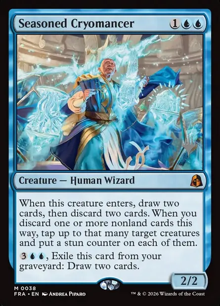 Cryomancien aguerri, carte Magic PFRA 38p — extension Reality Fracture Promos