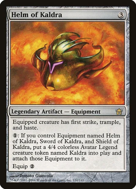Heaume de Kaldra, carte Magic 5DN 131 — extension La Cinquième Aube