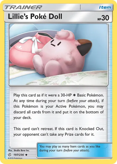 Lillie’s Poké Doll, Pokémon card CEC 197 — Cosmic Eclipse set