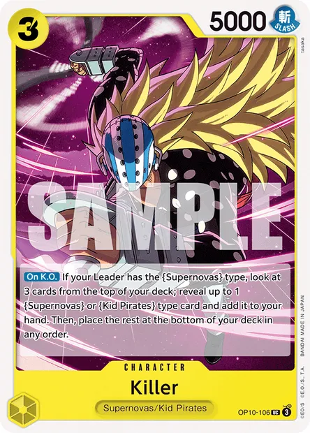 Killer, One Piece card OP10-106 — ROYAL BLOOD set