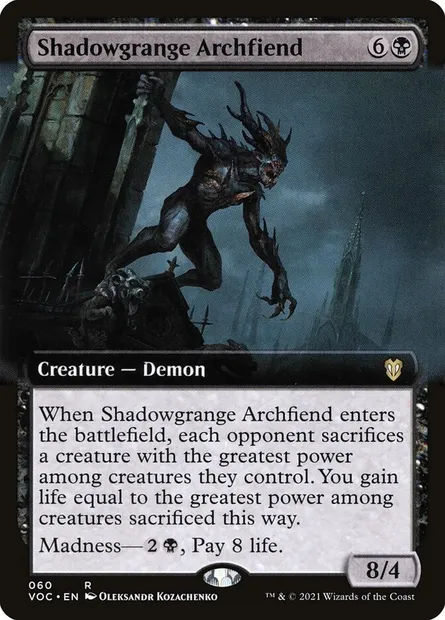 Shadowgrange Archfiend, Magic card VOC 60 — Crimson Vow Commander set