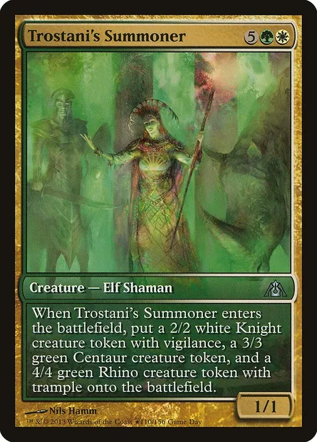 Trostani's Summoner, Magic card PDGM 110 — Dragon's Maze Promos set