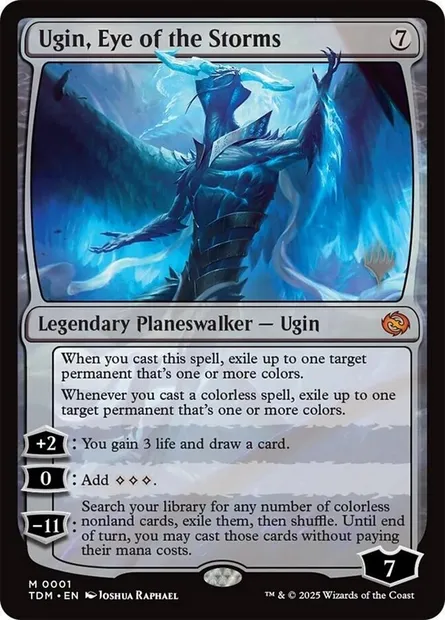 Ugin, l'Œil des tempêtes, carte Magic PTDM 1p — extension Tarkir: Dragonstorm Promos