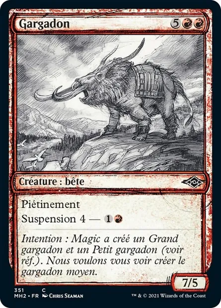 Gargadon, carte Magic MH2 351 — extension Horizons du Modern 2