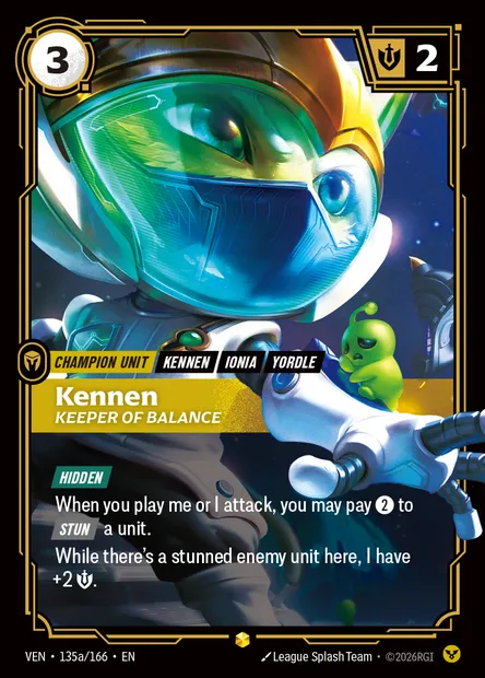 Kennen, Riftbound card VEN 135a — Vendetta set