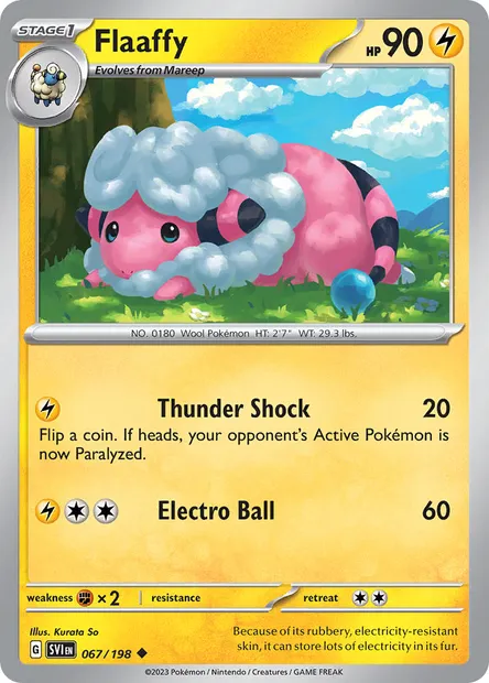 Flaaffy, Pokémon card SVI 067 — Scarlet & Violet set