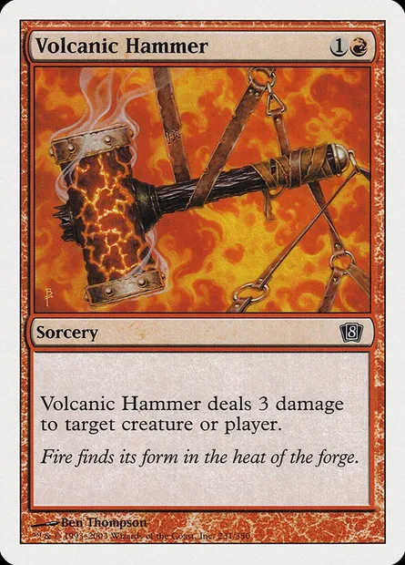 Volcanic Hammer, Magic card 8ED 231 — Eighth Edition set