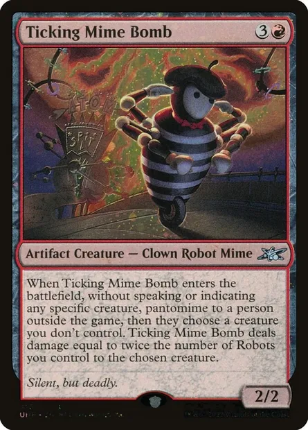 Ticking Mime Bomb, Magic card UNF 410 — Unfinity set