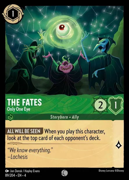 The Fates - Only One Eye, Disney Lorcana card CH4-089 — Ursula's Return set