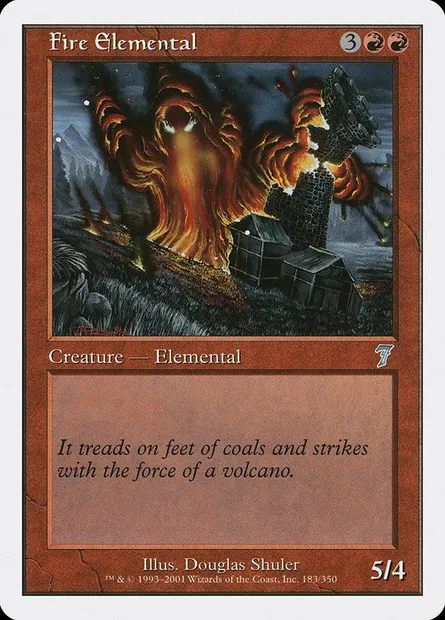 Fire Elemental, Magic card 7ED 183 — Seventh Edition set