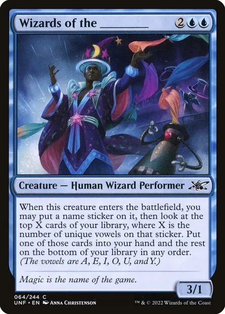 Wizards of the _____, Magic card UNF 64 — Unfinity set