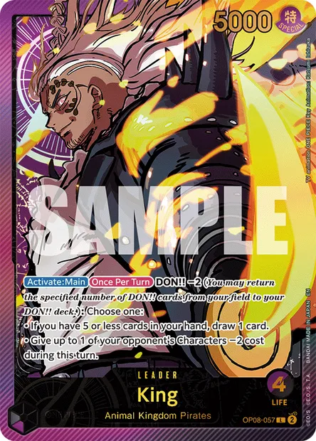King, One Piece card OP08-057 — TWO LEGENDS set
