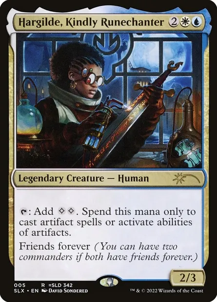 Hargilde, Kindly Runechanter, carte Magic SLX 5 — extension Universes Within