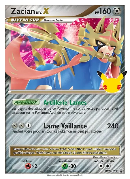 Zacian, carte Pokémon SWSH 135 — extension Promo SWSH