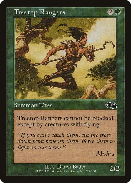 Treetop Rangers, Magic card USG 279 — Urza's Saga set