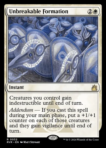 Unbreakable Formation, Magic card RVR 32 — Ravnica Remastered set