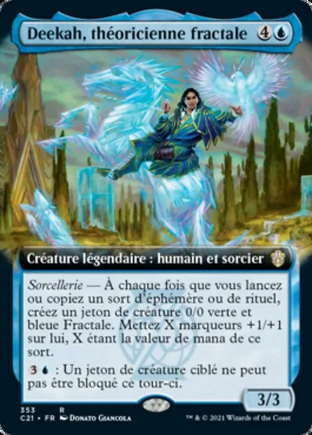 Deekah, théoricienne fractale, carte Magic C21 353 — extension Commander 2021
