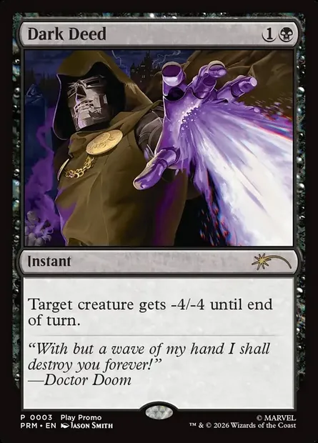 Acte obscur, carte Magic PW26 12 — extension Wizards Play Network 2026