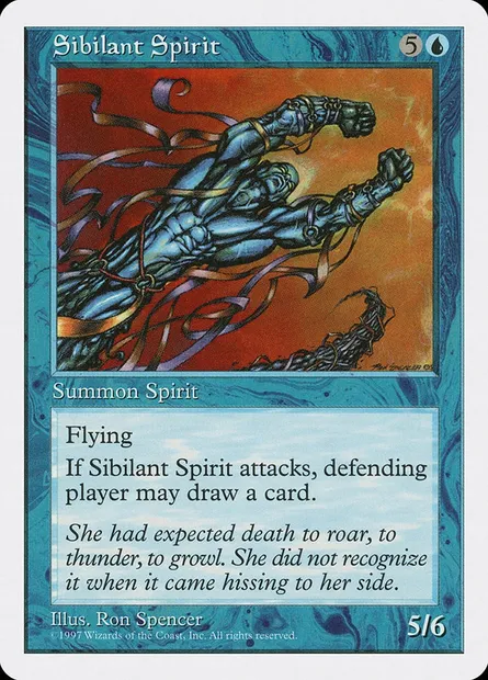Sibilant Spirit, Magic card 5ED 123 — Fifth Edition set