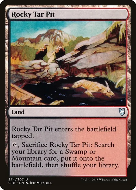 Rocky Tar Pit, Magic card C18 274 — Commander 2018 set