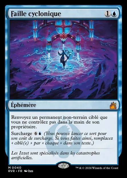 Faille cyclonique, carte Magic RVR 40 — extension Ravnica Remastered