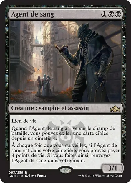 Agent de sang, carte Magic GRN 63 — extension Les Guildes de Ravnica