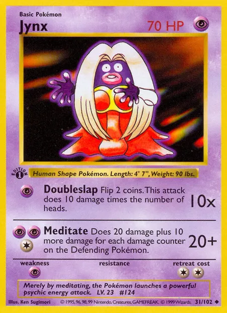 Jynx, Pokémon card BS 31 — Base Set set