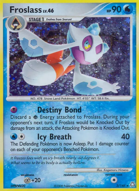 Froslass, Pokémon card LA 3 — Legends Awakened set