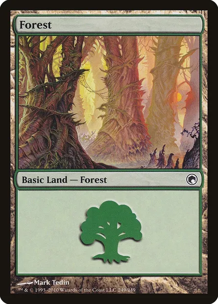 Forest, Magic card SOM 249 — Scars of Mirrodin set