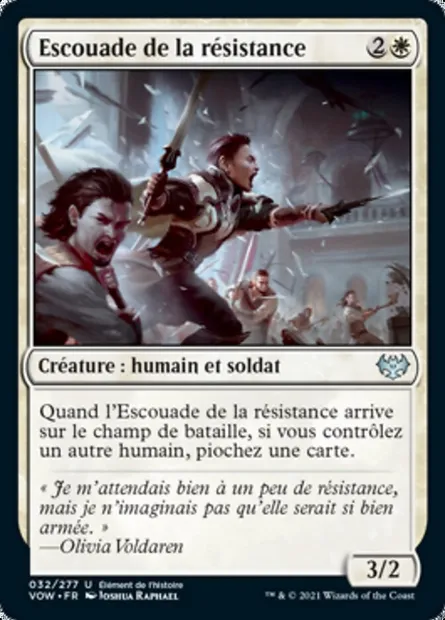 Escouade de la résistance, carte Magic VOW 32 — extension Innistrad : noce écarlate