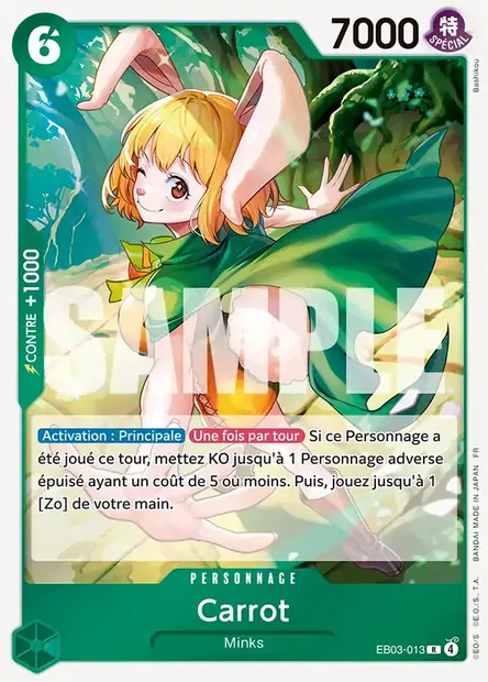 Carrot, carte One Piece EB03-013 — extension ONE PIECE HEROINES EDITION