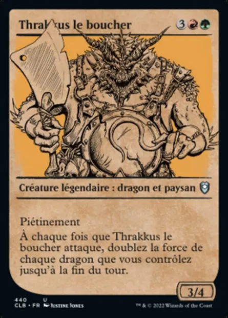 Thrakkus le boucher, carte Magic CLB 440 — extension Commander Légendes : la bataille de la Porte de Baldur